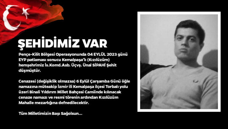 Kemalpaşa’ya Şehit Ateşi Düştü