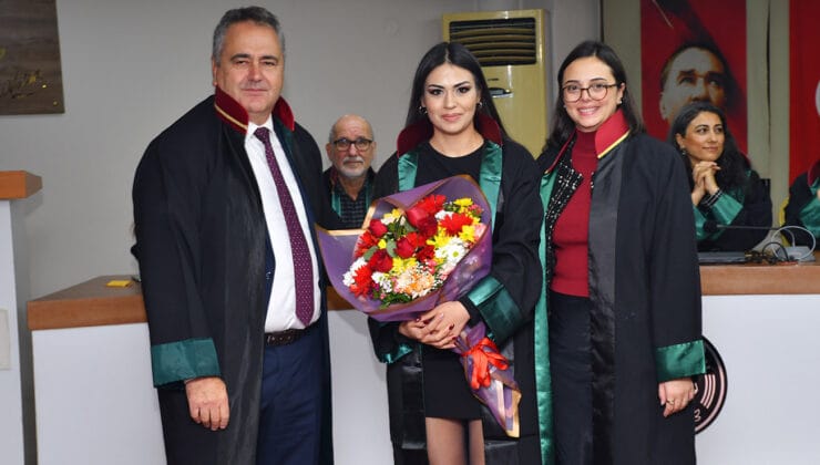 GENÇ AVUKAT YEMİN EDEREK CÜBBESİNİ GİYDİ